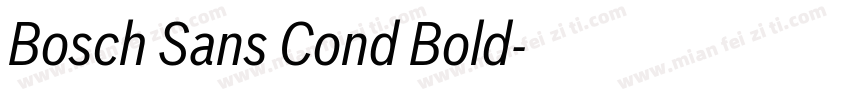 Bosch Sans Cond Bold字体转换